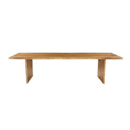 Homeroots 120" Brown Solid Wood Live Edge Sled Base Dining Table 635864