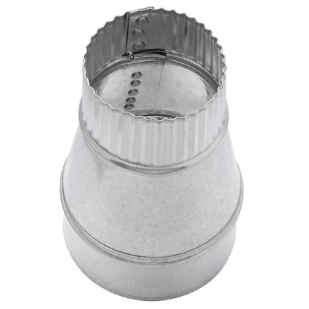 Imp Imperial 4 in. D X 3 in. D Galvanized Steel Reducer with Crimp GV1415