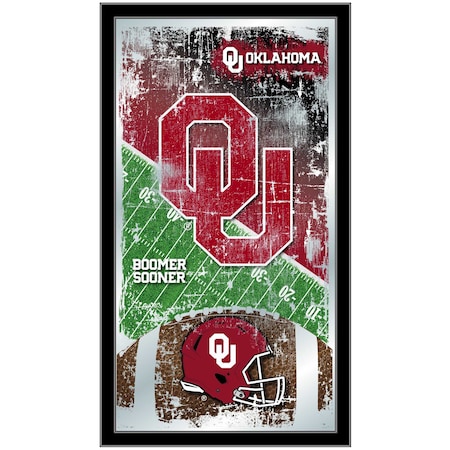 Holland Bar Stool Co Oklahoma 15" x 26" Football Mirror MFtblOklhma