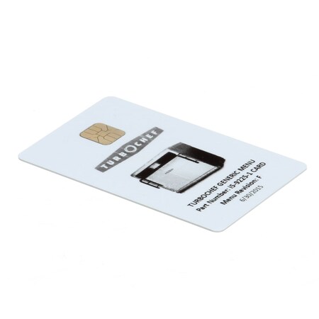 Turbochef Menu Card, Smart Card, General Market, I5 I5-9225-1 CARD