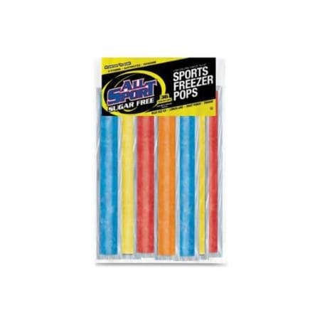 All Sport Freezer Pops, Sugar-Free, 3 oz, Tube, Assorted Flavors, 144PK 977-10122566