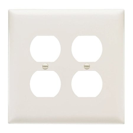 Legrand Wall Plate, Duplex Outlet, Almond, Nylon TPJ82LA