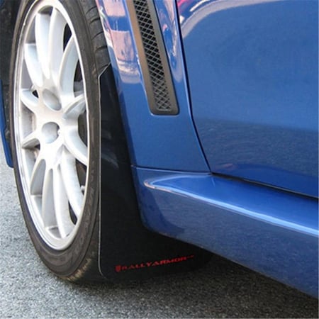 Rally Armor MF10-UR-BLK-RD 2008 Plus Mitsubishi Evolution X UR Black Mud Flap with Red Logo MF10-UR-BLK/RD