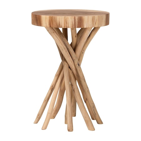 Bali & Pari Liberte Natural Teak Wood End Table 248-13749-ZORO