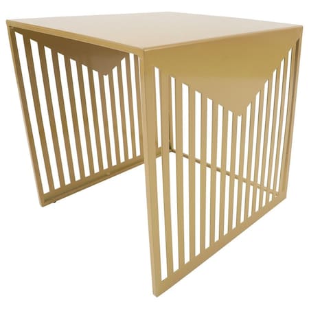 Leisuremod Square 15.8 in W, 15.8 in L, Steel, Gold CT15GG