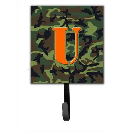 Carolines Treasures Letter U Initial Monogram - Camo Green Leash Holder Or Key Hook CJ1030-USH4
