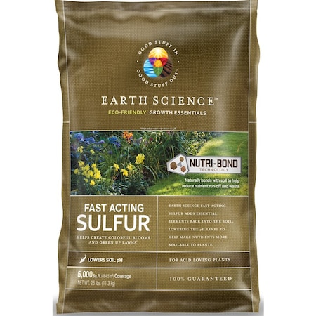 Earth Science Fast Acting Soil Sulphur 5000 sq ft 25 lb 11883-80