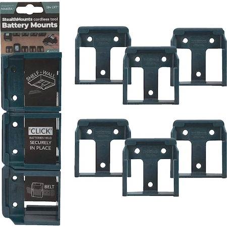 Stealthmounts Battery Mounts for Makita 18V LXT, 6PK BM-MK18-BLU-6