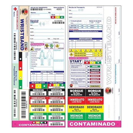 Disaster Management Systems Triage Tags, Wristband, All-Risk, PK50 DMS-05420S