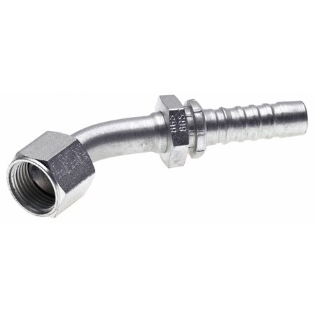 Gates Female JIC 37 Flare Swivel - 45 Bent Tube GlobalSpiral G20174-0810