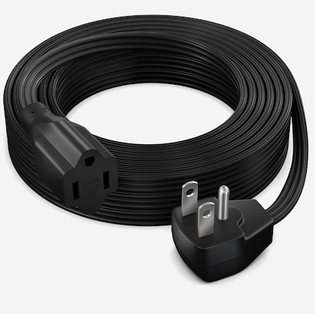 Maximm 25ft 14AWG Heavy Duty Flat Wire 3-Prong Extension Cord, UL, Black ADW-90-31F25-14B0
