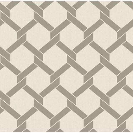 A-Street Prints Payton Grey Hexagon Trellis Wallpaper 2971-86309