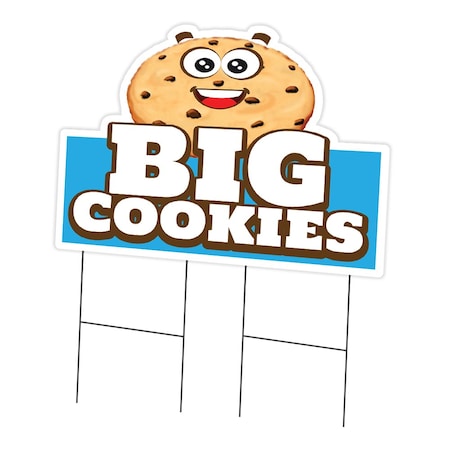 Signmission Big Cookies Die Cut Yard Sign & Stake outdoor plastic coroplast window, C-DC-2436-Big Cookies19 C-DC-2436-Big Cookies19