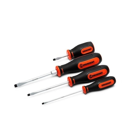 Crescent Screwdriver Set, 4Pc, Slotted, Dm CSSET4PC