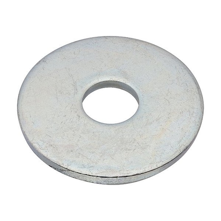 Zoro Select Flat Washer, For Screw Size 1 in , Steel Zinc-Plated Finish Z9697-A