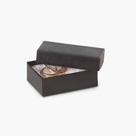 Nashville Wraps Black Matte Jewelry Gift Boxes, 2.5x1.5x.75, Fiber Fill, 100PK 4BK