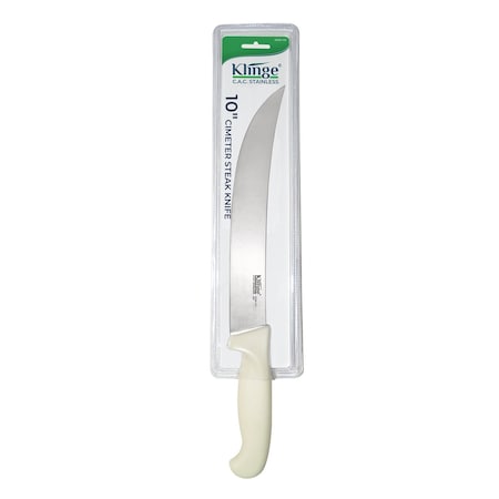 Cac Foodservice CAC Stainless Klinge Stamped Cimeter Steak Knife 10 in KSSK-101
