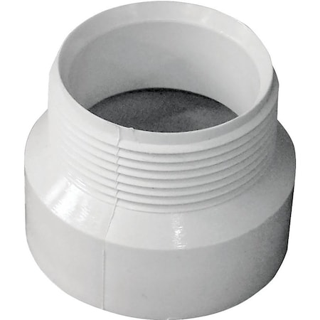 Genova CANPLAS Pipe Adapter, 112 in, MNPT x Hub, PVC, White 192871