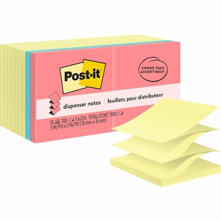 Post-It Note, 3"x3", Pop-up, Value, PK18 R330-14-4B