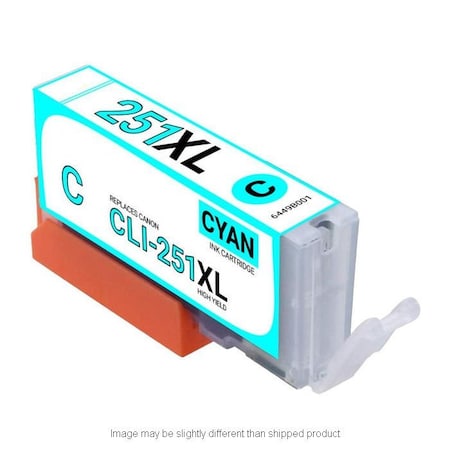 Canon Replacement, CYAN Compatible InkJet Ink, 660 page yield 6449B001