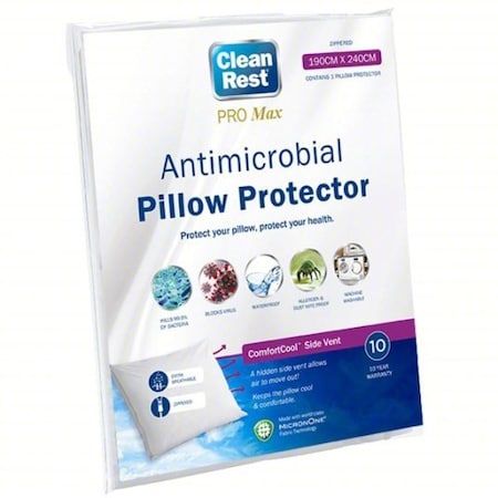 Cleanrest Pillow Protector, 28 in L, White 845168015547