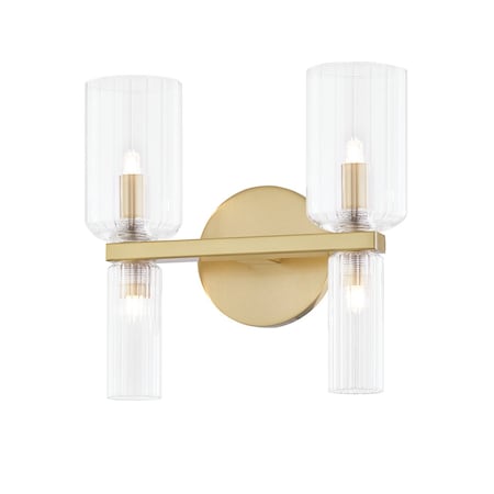 Mitzi Tabitha 4 Light Bath And Vanity 5 In. Aged Brass H384302-AGB
