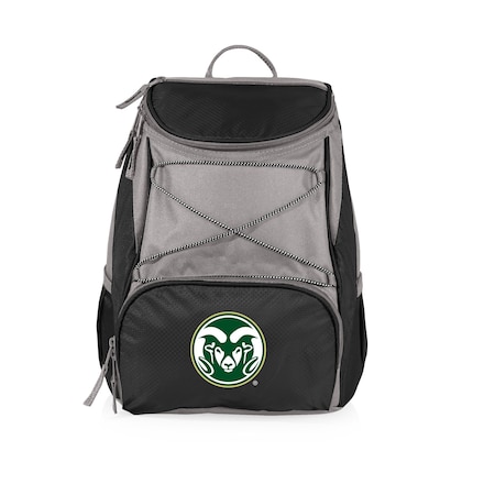 Picnic Time Family Of Brands NCAA Colorado State Rams PTX Backpack CoolerBlack with Gray Accents 633-00-175-134-0