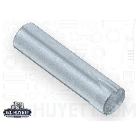Huyett Type C Grooved Pin, Zinc Plated Low Carbon Steel, 0.312 in Dia x 0.310 in Small End Dia x 1.250 in L GP-0312-1250-C