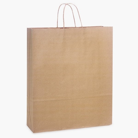 Duro Bag Natural Kraft 16X11X18.25 Paper Shoppers, 200PK K16619