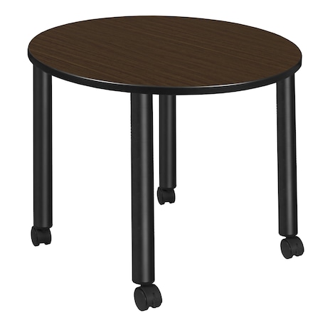 Regency Round Kee Medium Breakroom Table, 36 in W, 36 in L, Neo Walnut TBMC36RNDNWBK