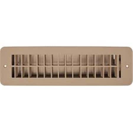 Overtime 2.25 x 10 in. Tan Damperes Plastic Vent Register OV3583107