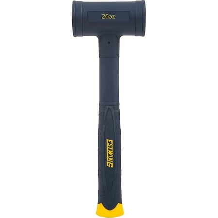 Estwing Dead Blow Hammer, 26 oz Head, Smooth Face Head, Polyurethane/Steel Head, 12-3/4 in OAL CCD26