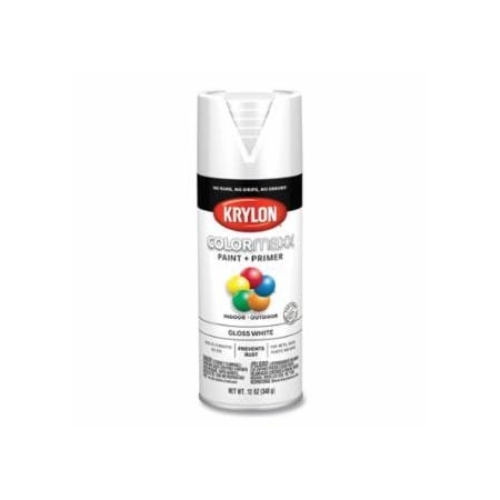 Krylon Industrial COLORmaxx, Paint + Primer Spray Paint, 12 oz, White, Gloss, 6PK 425-K05545007