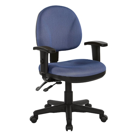 Office Star Products Ergonomic Fabric Sculptured Ergonomic Managers Chair, Blue Galaxy 8180-296