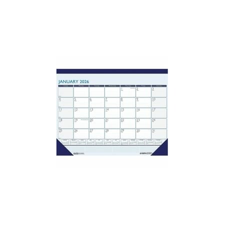 House Of Doolittle 100% Recycled Contempo Desk Pad Calendar, 18.5 x 13, Blue, 2022 1516
