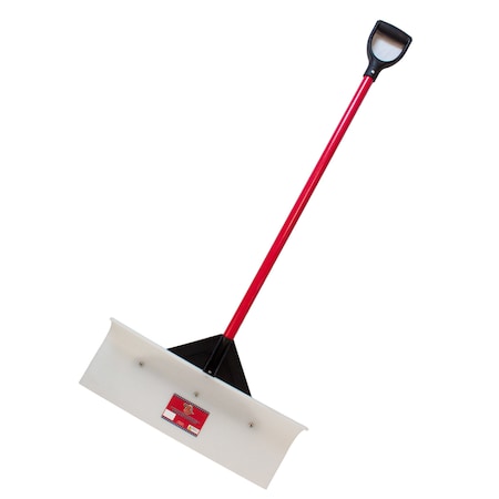 Bully Tools 24in Ultra Snow Pusher HMWHC with Fiberglass D-Grip Handle 50524