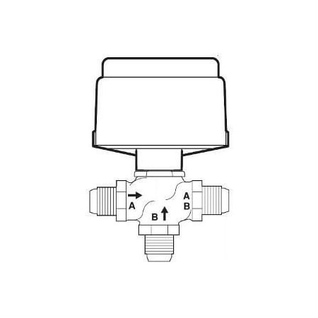 Schneider Electric VB: 5/8 in. 3W Mix. Globe. FLR. BR. 2.2 cv. 5 PSI. Act (MK-2690): Pneu. 2Pos/Prop. Slt PSIG. SR. NC VK-7312-202-4-02