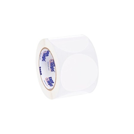 Bubblefast 3'' White Inventory Circle Labels BFDL614E