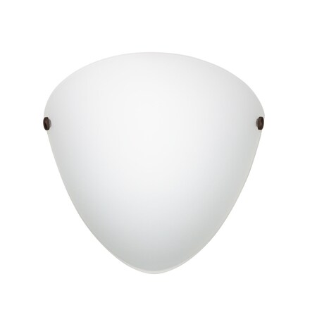 Besa Lighting Kailee Wall Sconce, Opal Matte, Bronze Cap Finish, 1x8W LED 701707-LED-BR