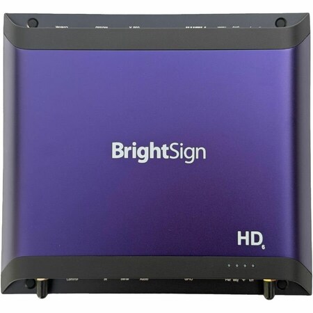 Brightsign BRIGHTSIGNOS ENABLED MEDIA PLAYER. SINGLE UHD VIDEO DECODE. USB-A, GPIO, 3.5MM S HD1026