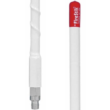 Firestick 3 ft. Fiberglass CB Antenna, White KW3W