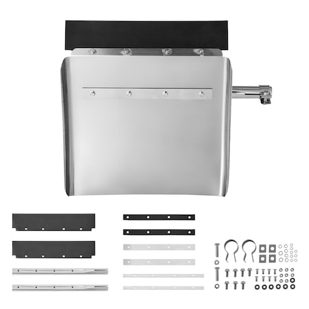 Vevor Quarter Fenders for Semi Trucks 24"x24" with Tube Bracket Mounting Hardware PN-3-C-012-BK