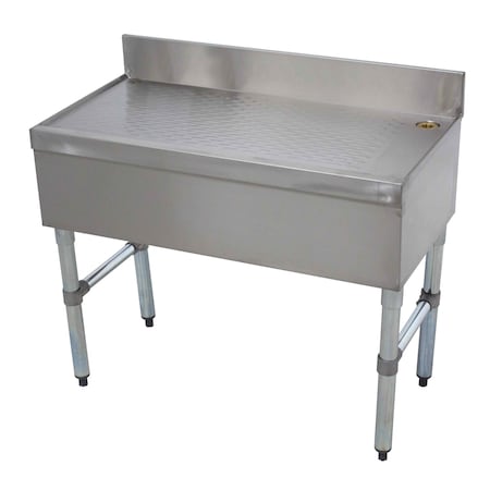 Advance Tabco Special Value Bar Type Drainboard free-standing 48 in.W x 18 in.D x 33 in.H SLD-4-X