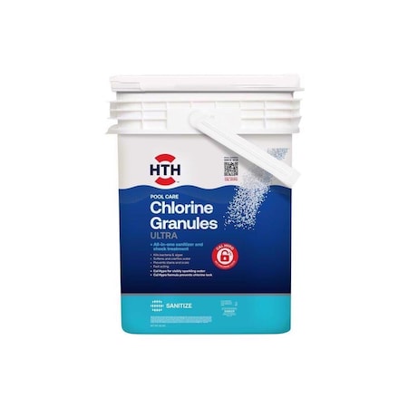 Hth Ultimate Mineral Brilliance 22009 Chlorinating Granule, Powder, Chlorine-Like, 50 lb White 22019