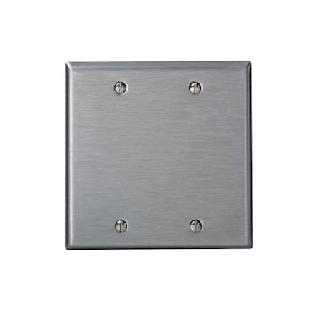 Leviton Wall Plate, Blank, Stainless Steel 84025