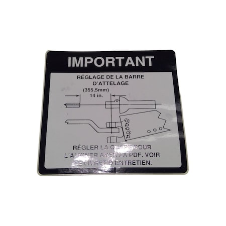 John Deere LABEL, JOHN DEERE OEM E86813  E86813