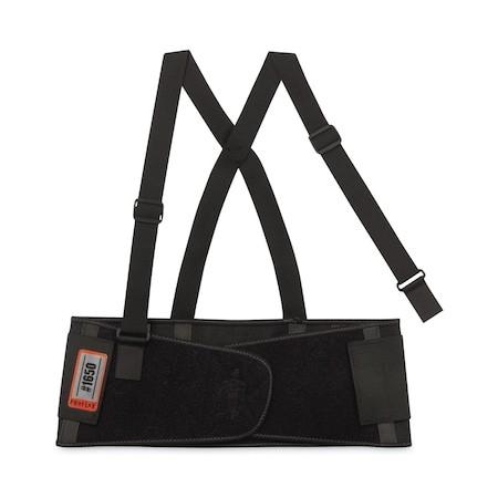 Ergodyne ProFlex 1650 Economy Elastic Back Support Brace, 3X-Large, 46" to 52" Waist, Black 11097