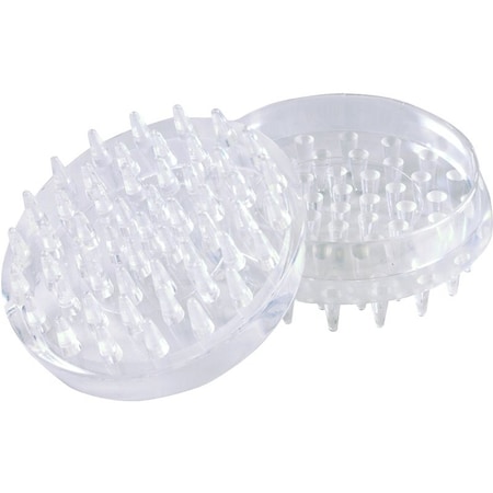 Shepherd Hardware Caster Cup, Plastic, Clear, 4PK 9082