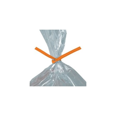 Bubblefast 2000-10 x 5/32'' Orange Paper Twist Ties, 2000PK BFPBT10O