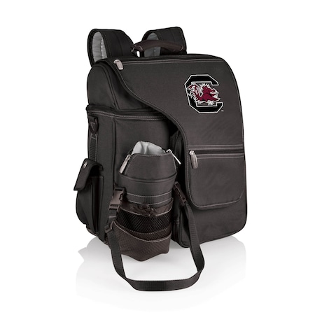 Picnic Time Family Of Brands NCAA South Carolina Gamecocks Turismo Backpack Cooler with Water Bottle CarrierBlack 641-00-175-524-0